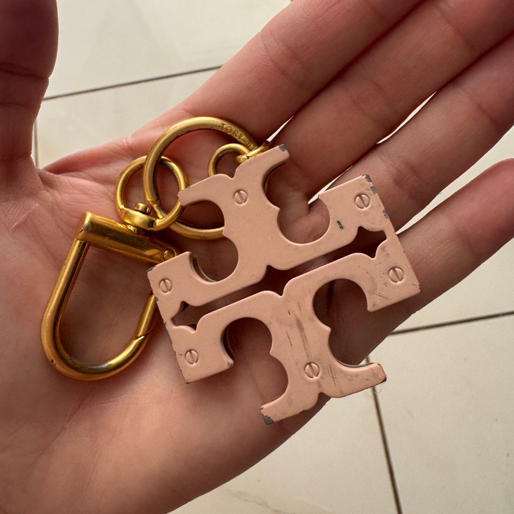 Tory Burch Blush and Gold Key Holder
